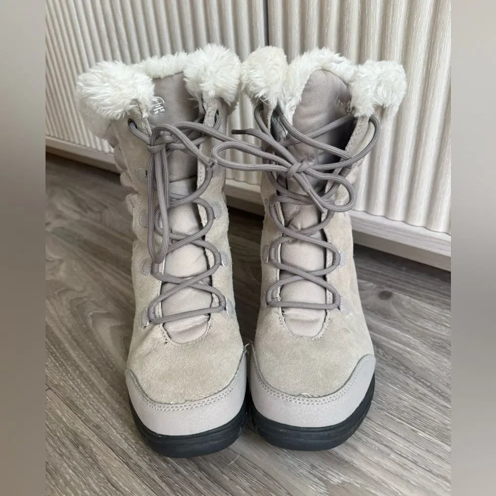 Kamik Waterproof Winter Boots Faux Fur Lined Snow Boots Beige Size 7